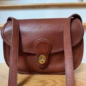 Vintage Coach Prairie 9954 British Tan Leather Bag USA
